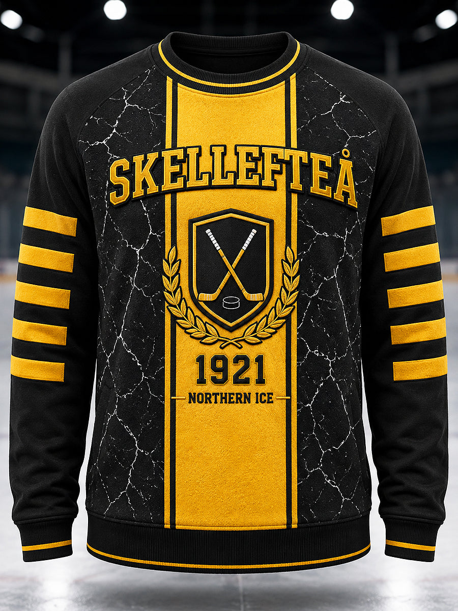 Herrtröja med konsttryck från Skellefteå AIK, långärmad och rund hals
