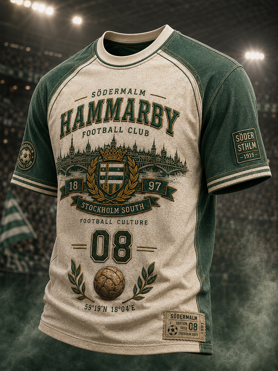 Herrarnas svenska fotboll Hammarby fans älskare kortärmad t-shirt