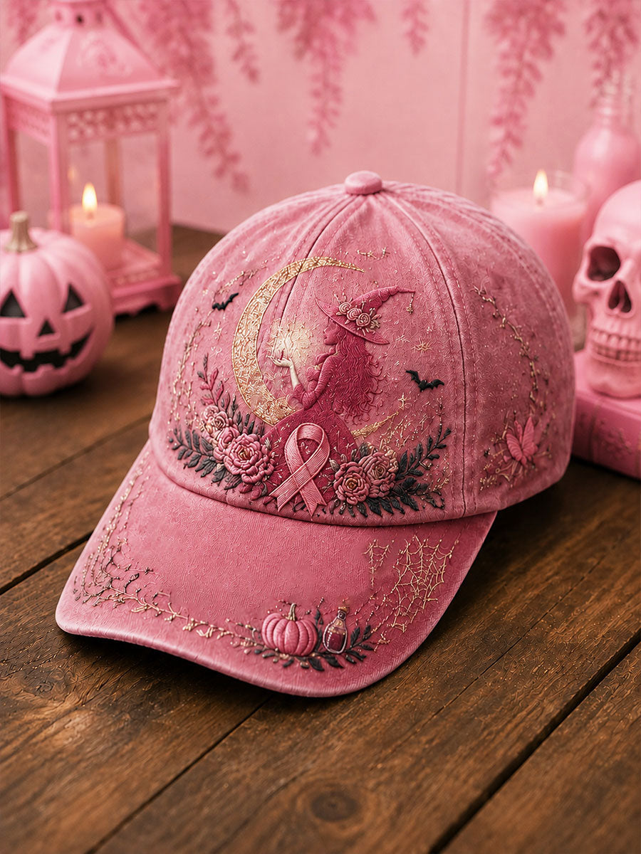 Brystkræft bevidsthed Halloween heks-tema Casual Unisex Hat