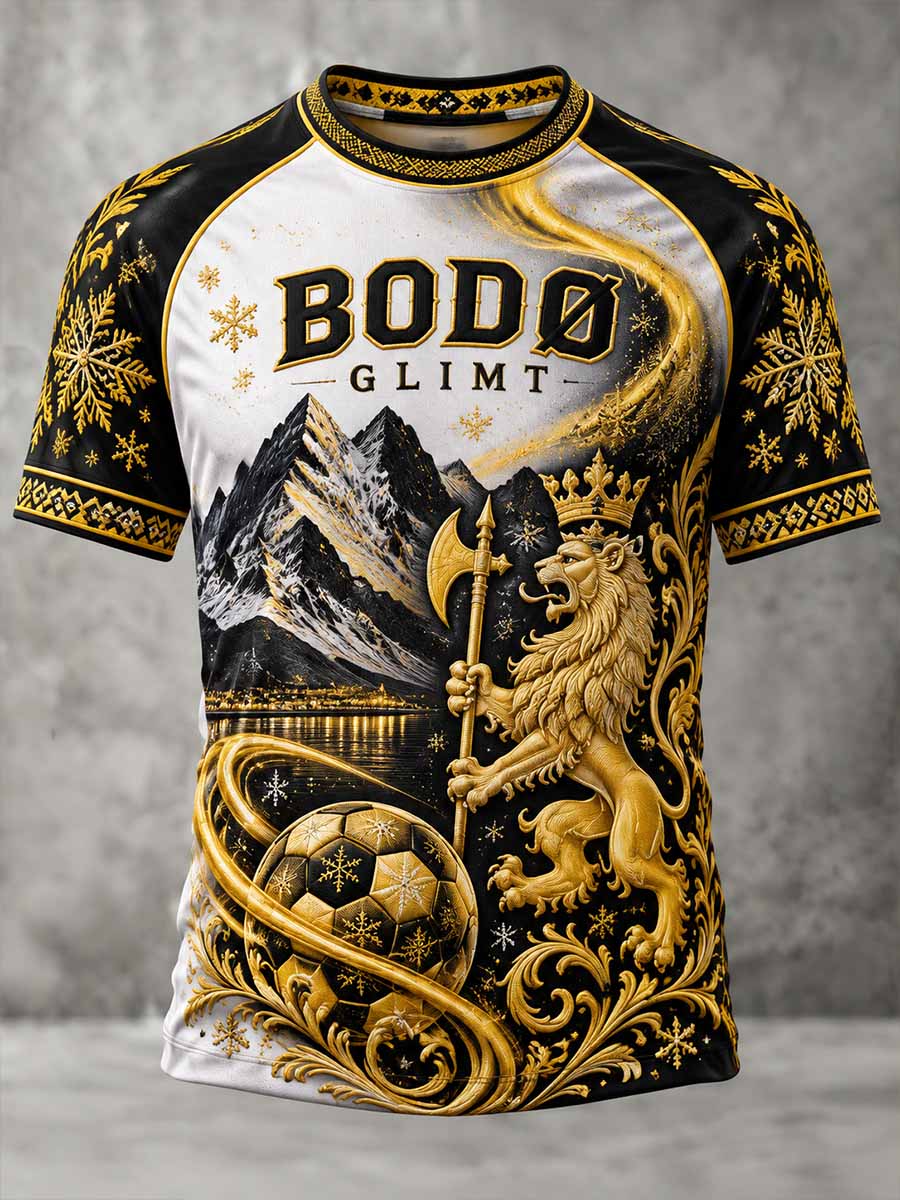 Menns Bodø Glimt Lagmønster: T-shirt