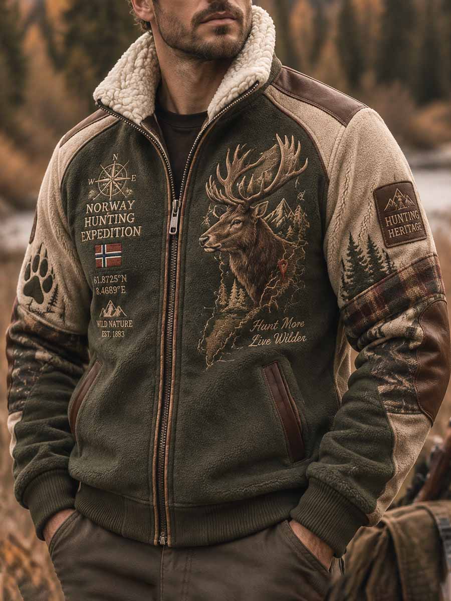Mænds Retro Traditionelle jagt mønster Print Jake