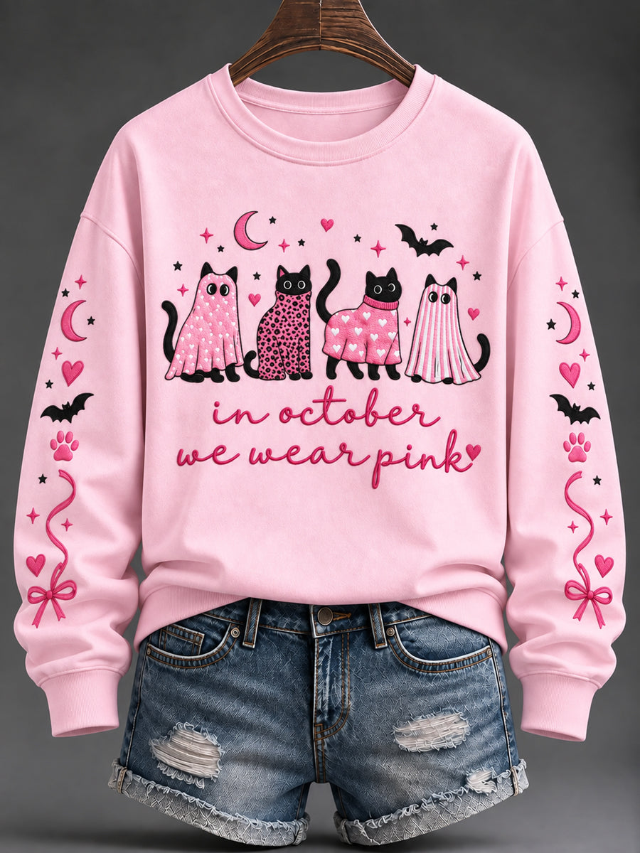 Kvinders brystkræft Print Sweatshirt