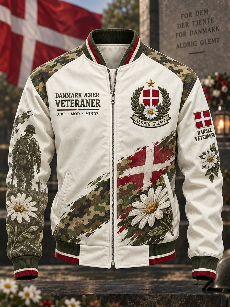 Mænds langærme jakke med Veteran Memorial Grafisk print