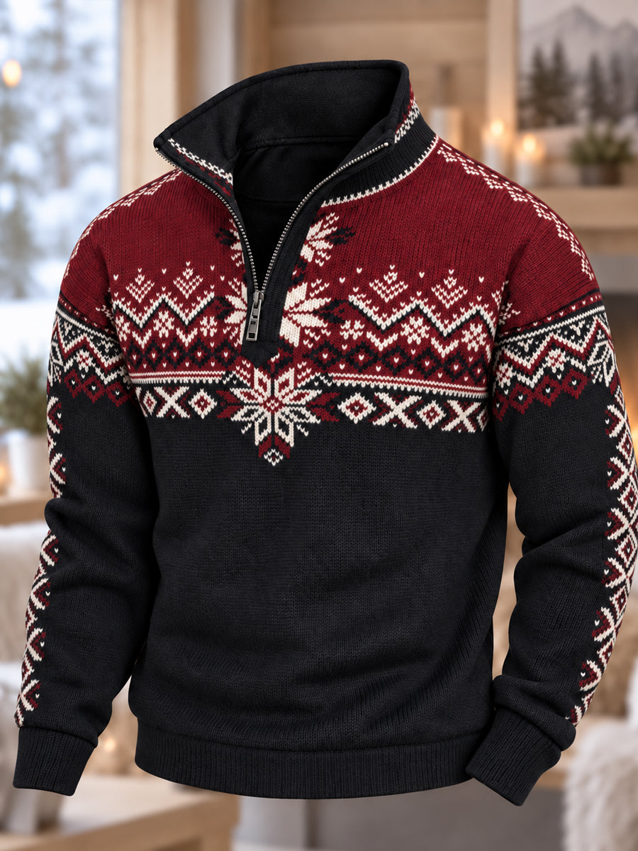 Menns nordiske kunst trykt Zip-Up HoodieName