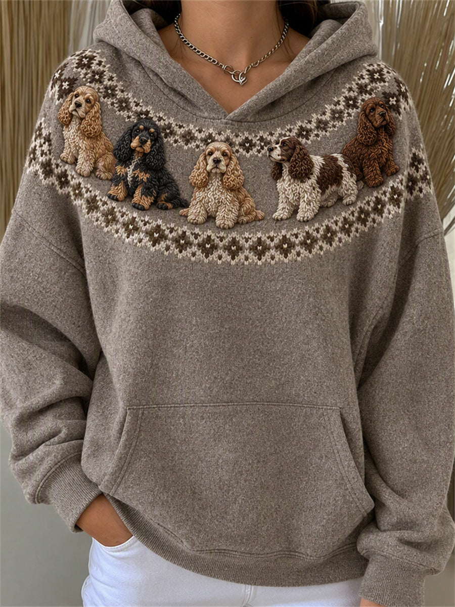 Kvinders Cocker Spaniel hunde Joke Isle Print hyggelig hættere