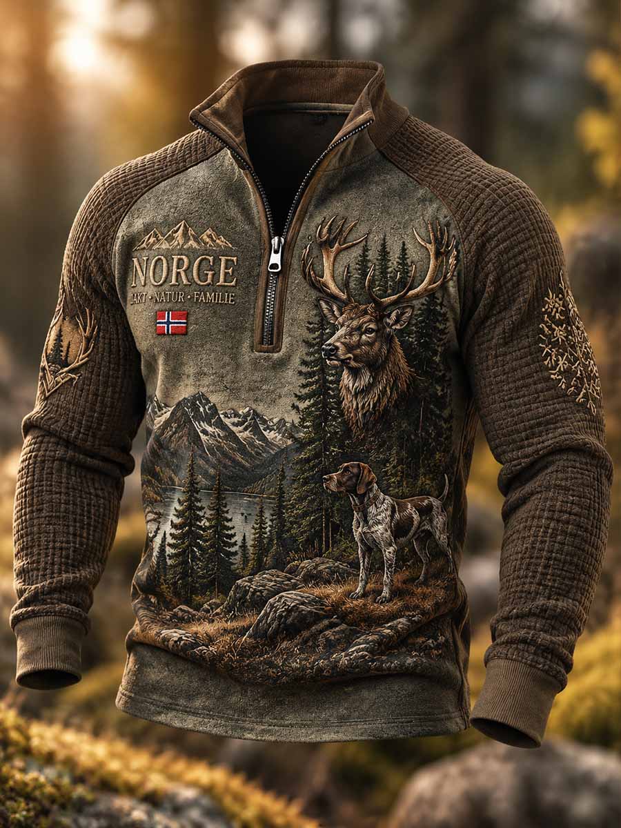Mænds efterår jagt sæson Mønster Print Sweatshirt