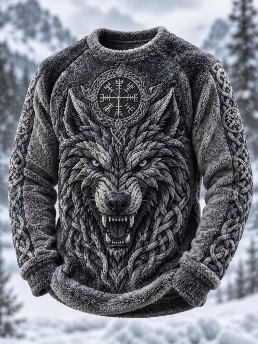 Herre Viking Kunst Flannel Trøje