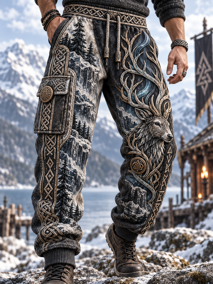 Herre Viking-fritidsbukser med sweatpants-stil