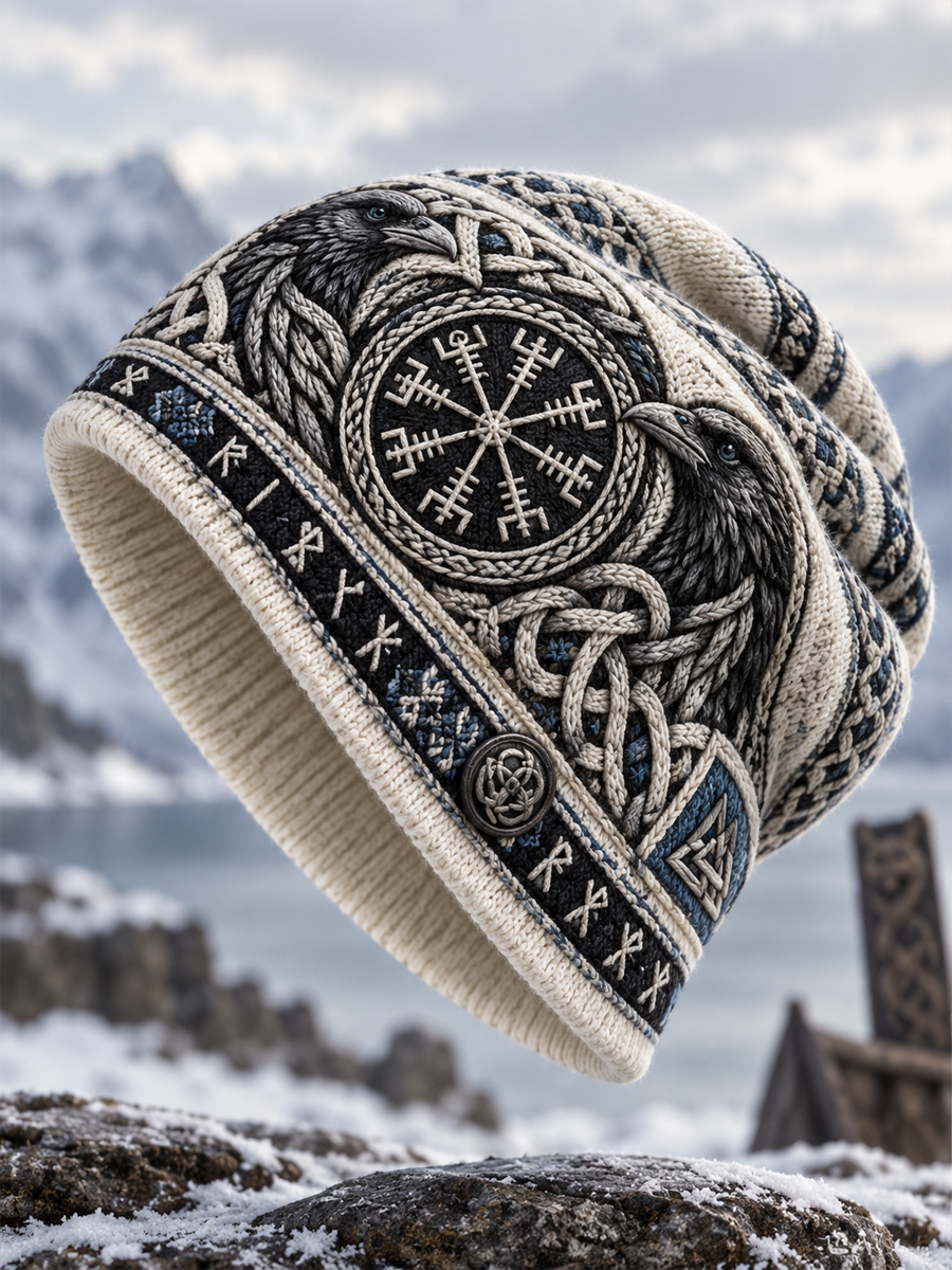Viking Vintage efterårs- og vinterhue – varm og strikket til kolde dage
