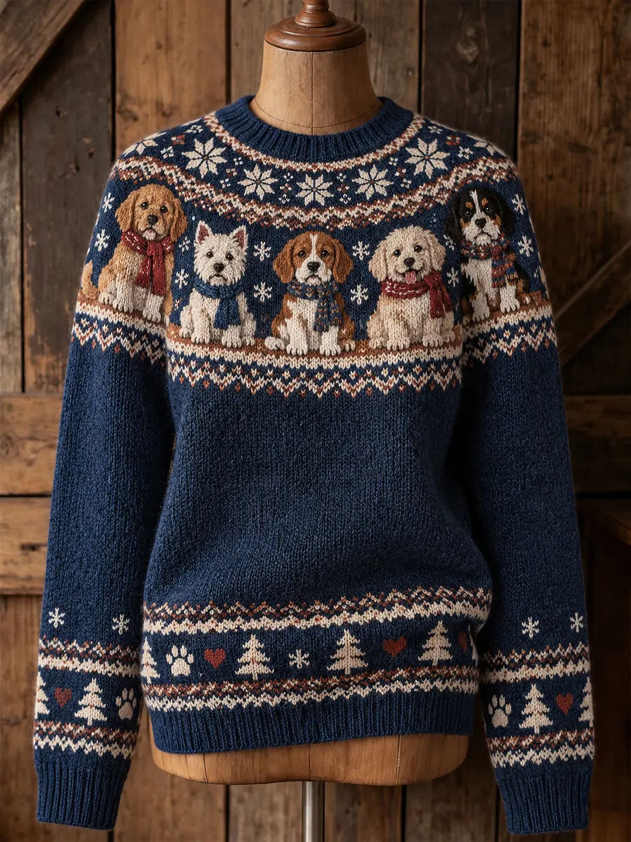 Kvinders julehunde Print sweater Print
