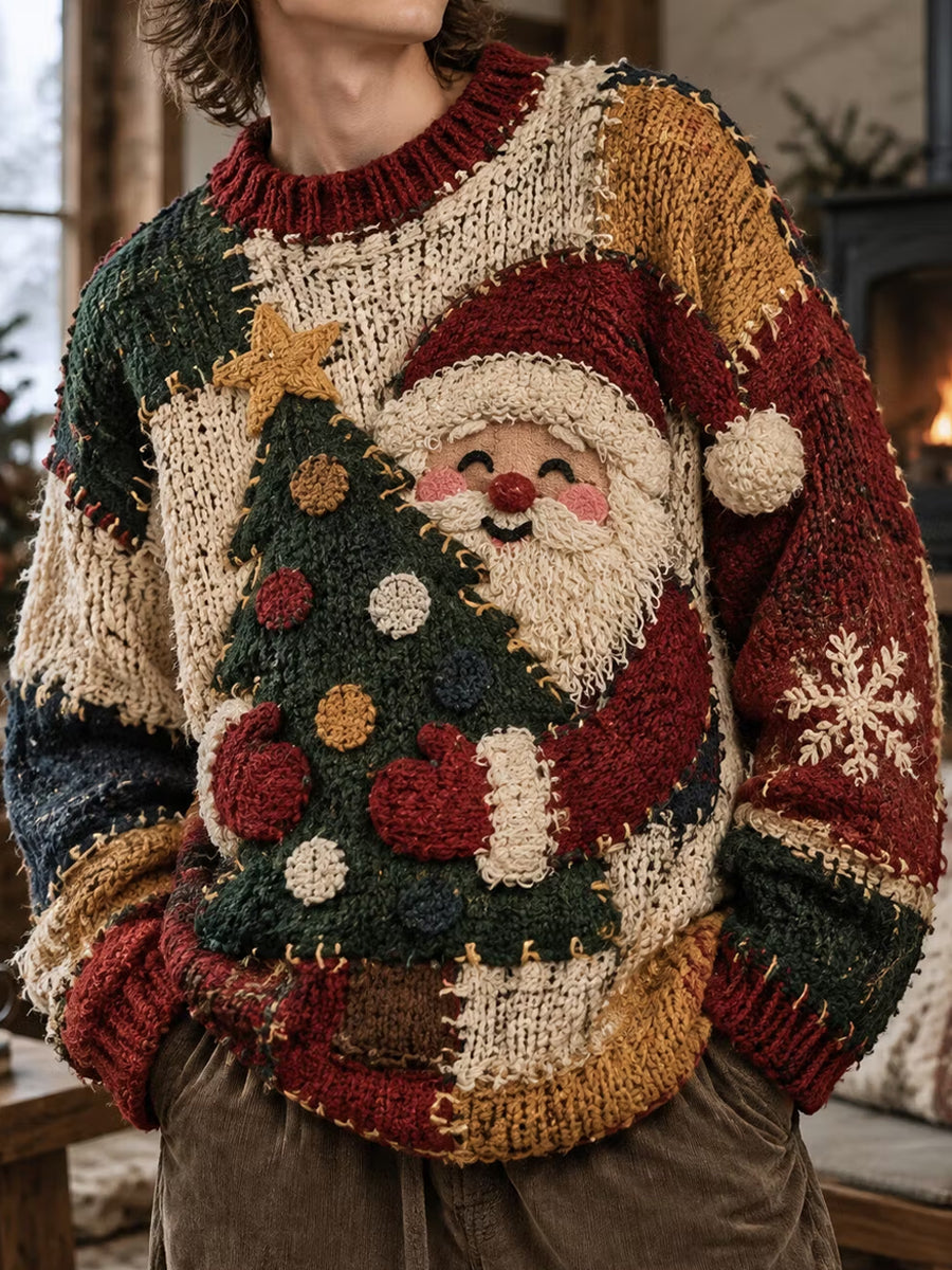 Mænds jul julen Claus Juletræ kunst print Sweatshirt