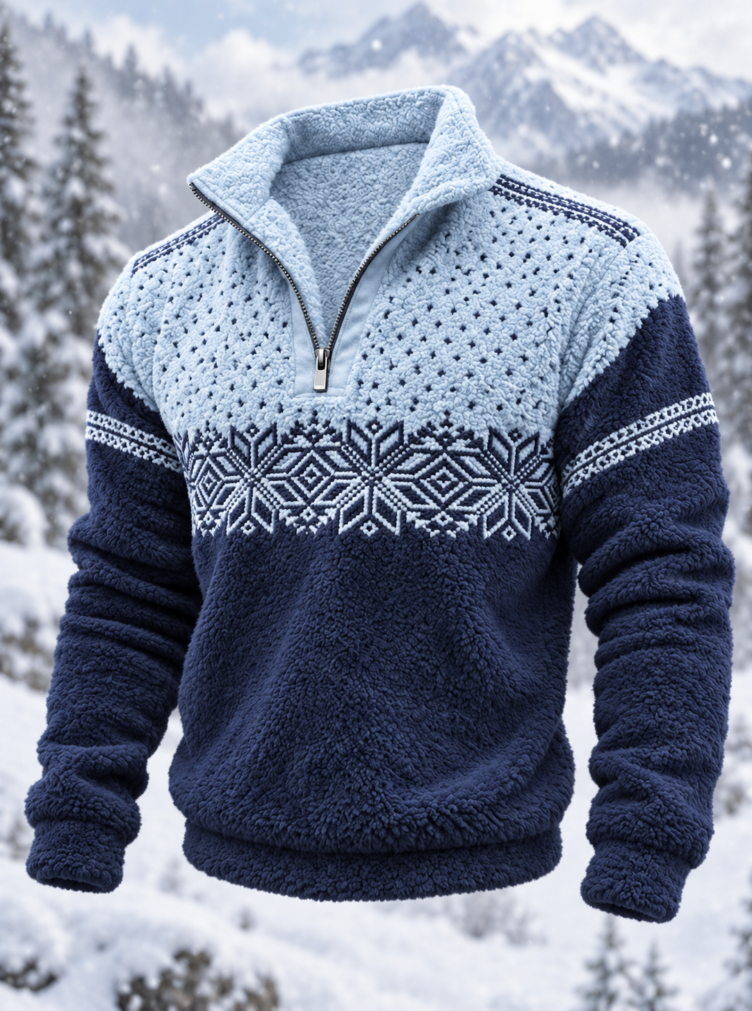 Mænds norsk flannelsweater