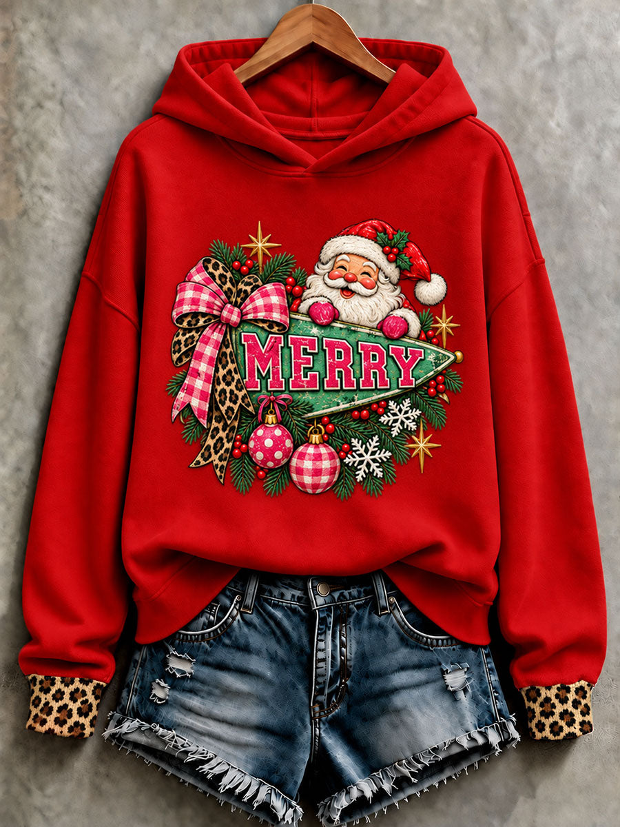 Kvinders julepullover med julemandsstil, normal pasform