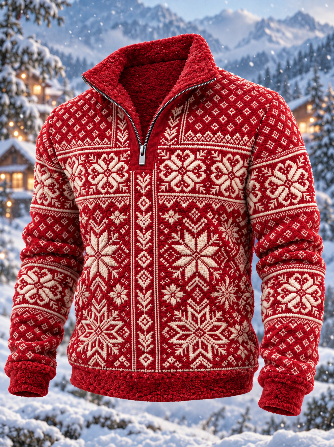Mænds norsk flannelsweater