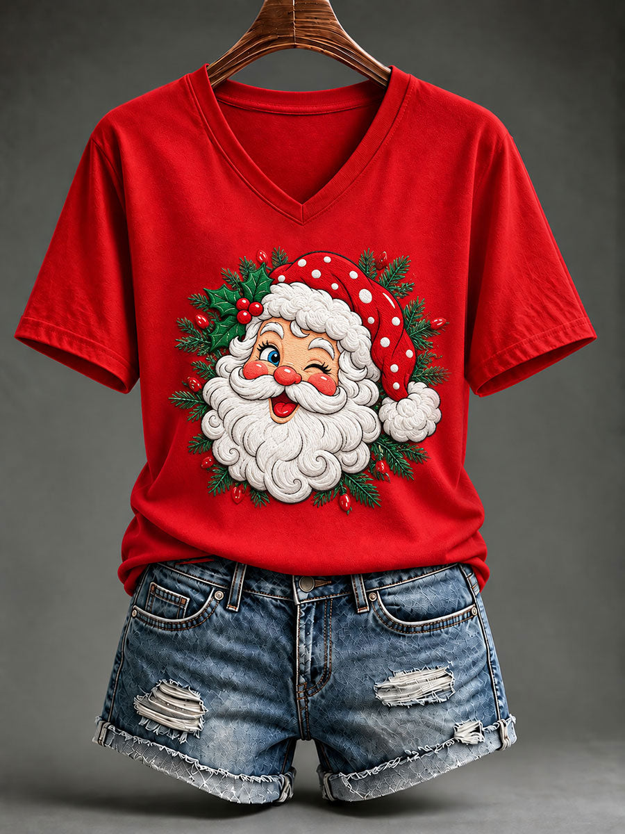 Kvindernes jul julemand Kortærmet T-shirt