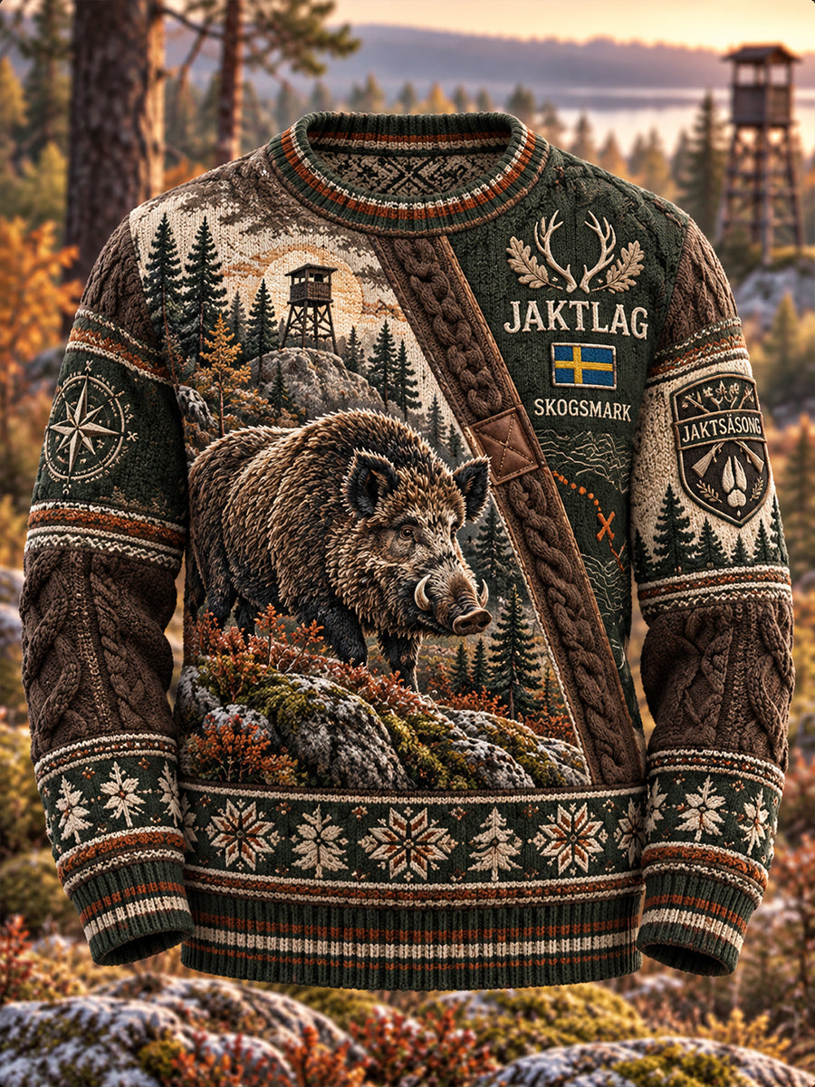 Mäns svenska Moose-Jagt Imitation Tröjar