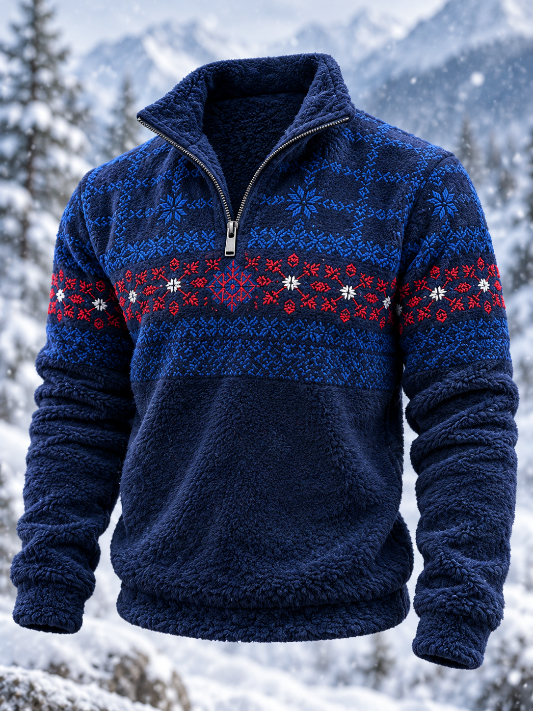 Herreflanelsweatshirt