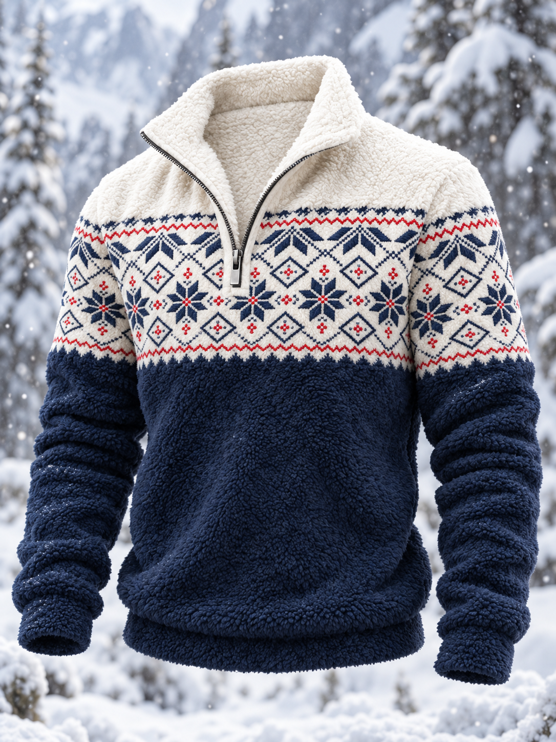 Herreflanelsweatshirt