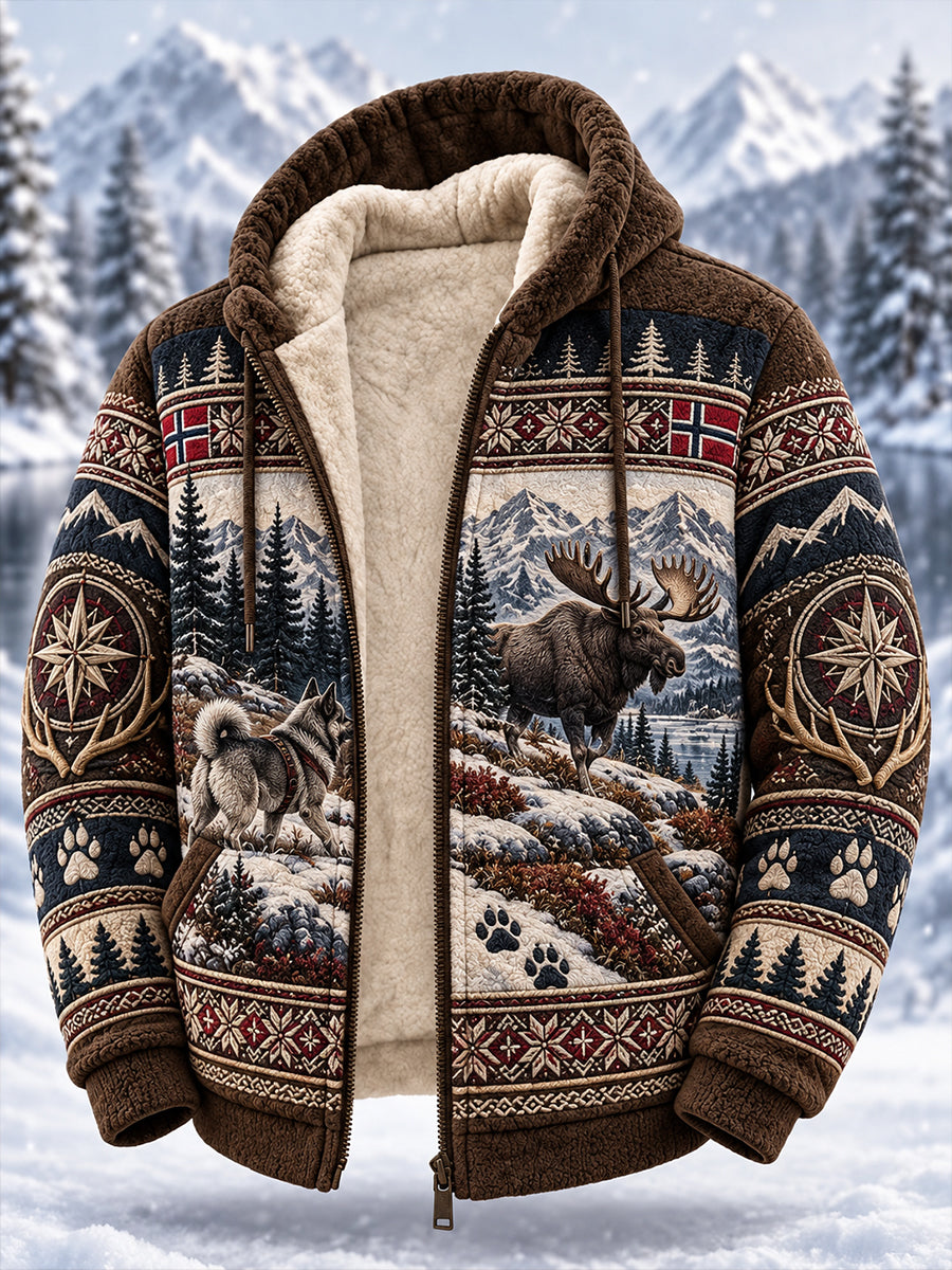 Herrers norske jaktsesong flanellluejakke med glidelås