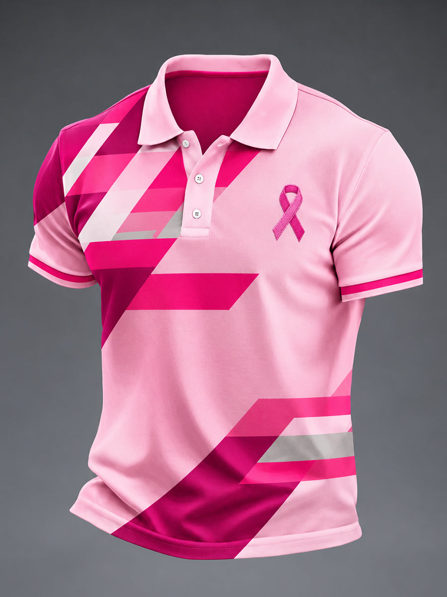 Mænds T-shirt til brystkræftbevidstgørelse: Ægte mænd bærer pink