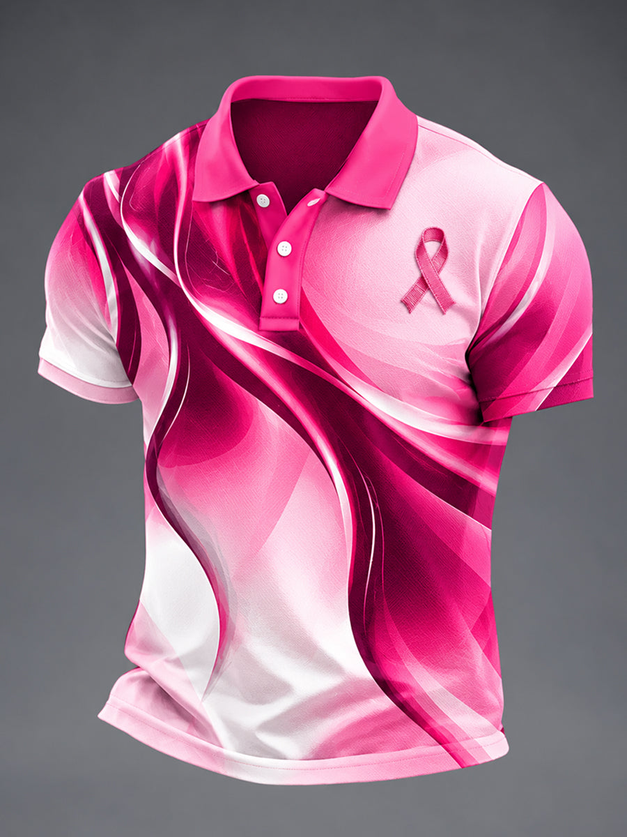 Mænds T-shirt til brystkræftbevidstgørelse: Ægte mænd bærer pink