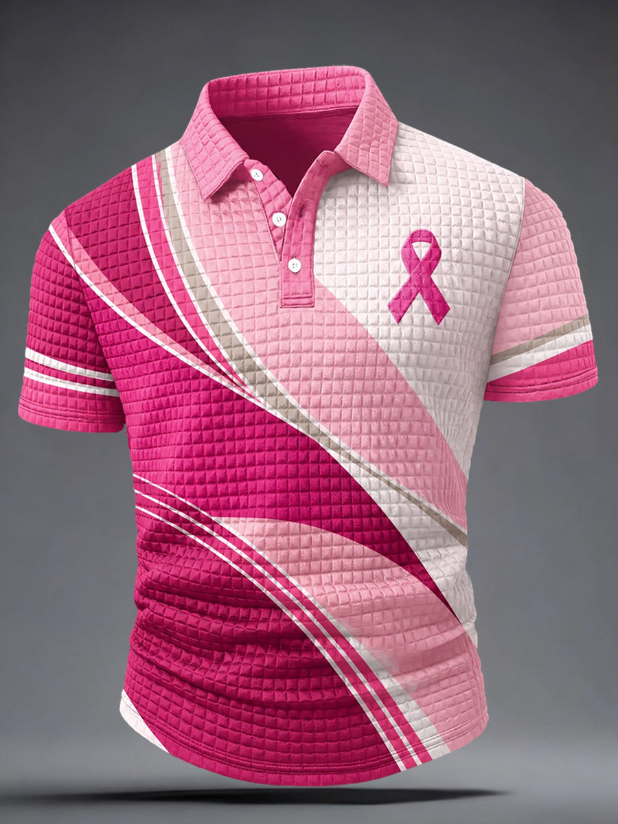 Mænds T-shirt til brystkræftbevidstgørelse: Ægte mænd bærer pink