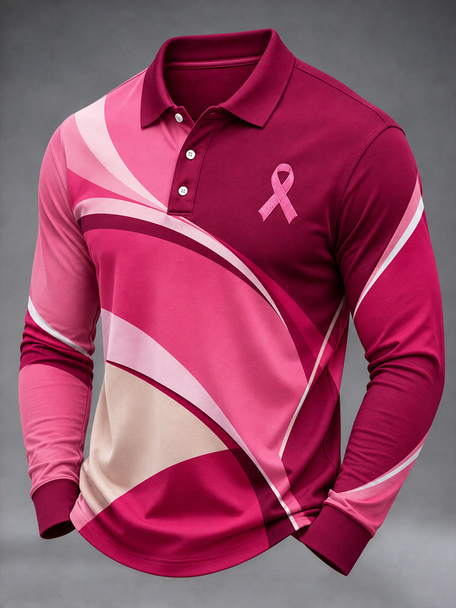 Mænds T-shirt til brystkræftbevidstgørelse: Ægte mænd bærer pink
