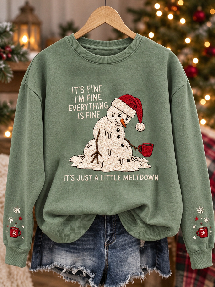 Sjov juleprintet almindelig damehoodie