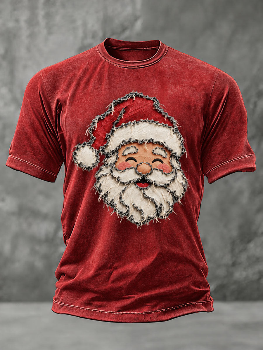 Mænds Jule Santa Print T-shirt