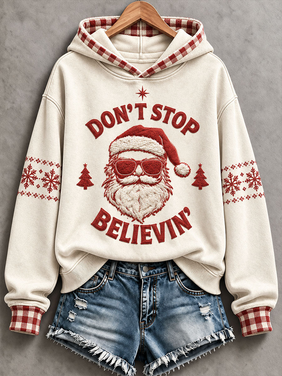 Kvinders jul Santa Print Hoodies