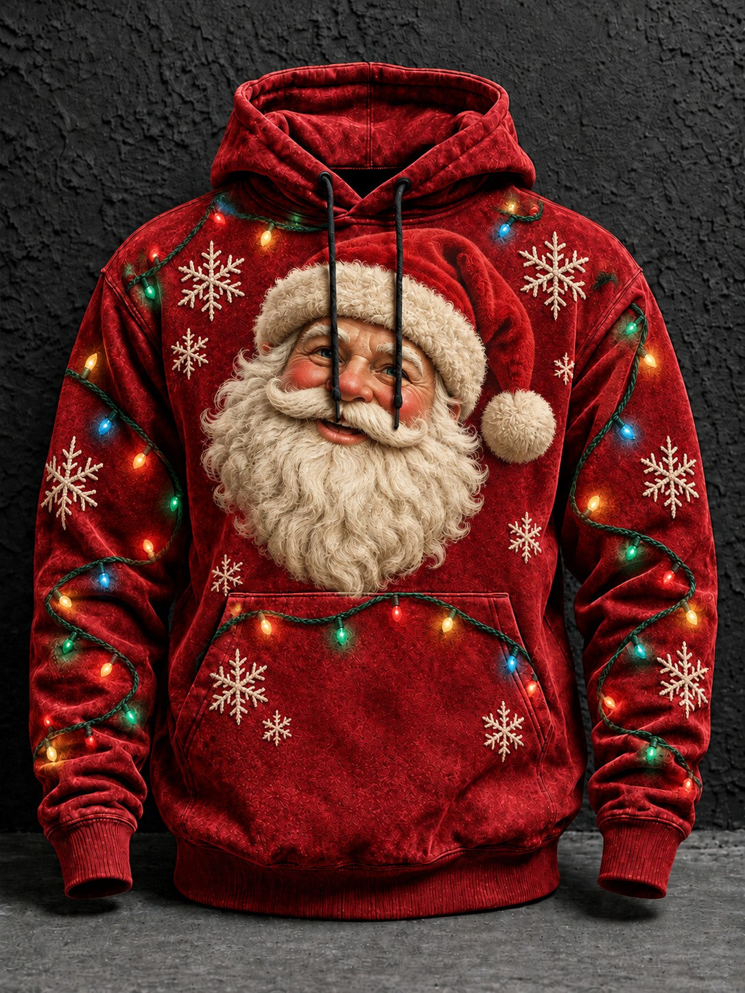 Mænds jul Santa Printed Hoodies