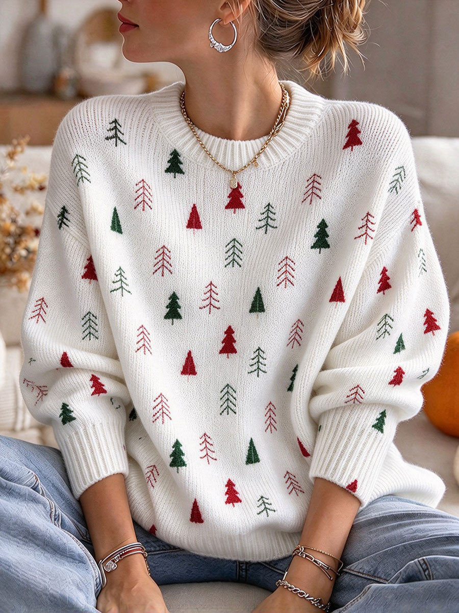 Kvinders juletræ besætning hals Sweater Sweer