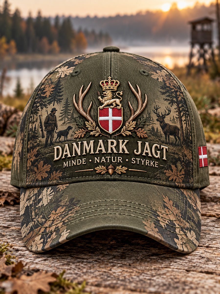 Mænds Hat med dyre-tema jagt print