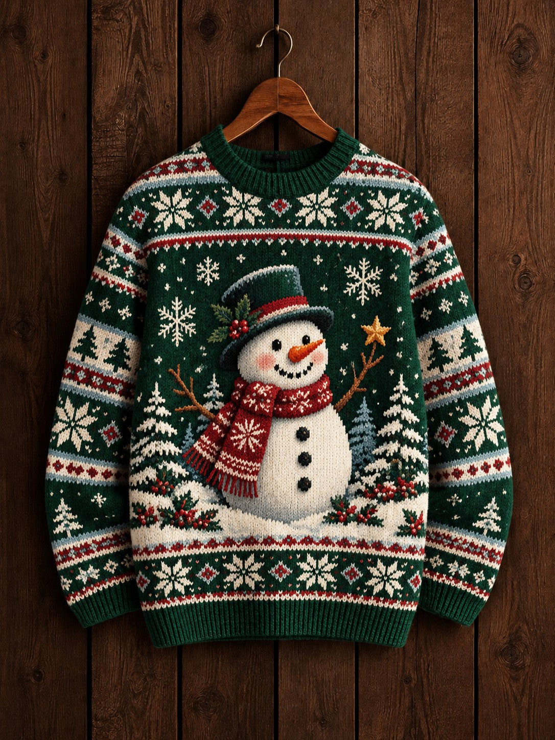 Kvinders julepullover med print
