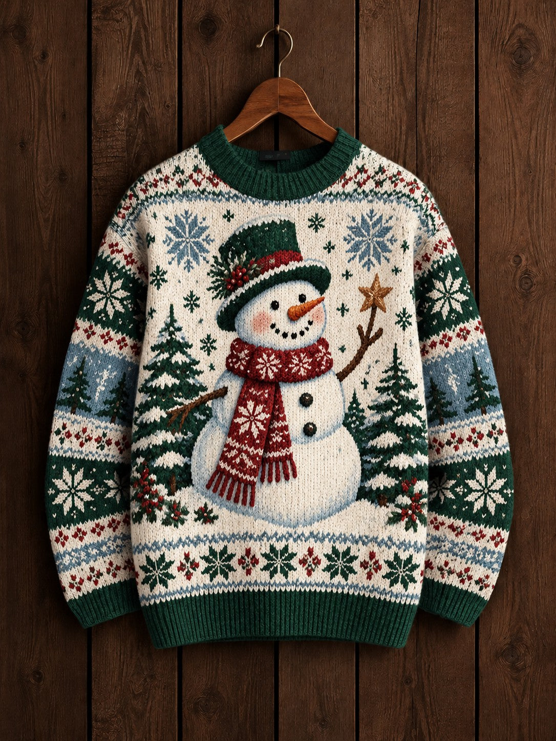 Kvinders julepullover med print