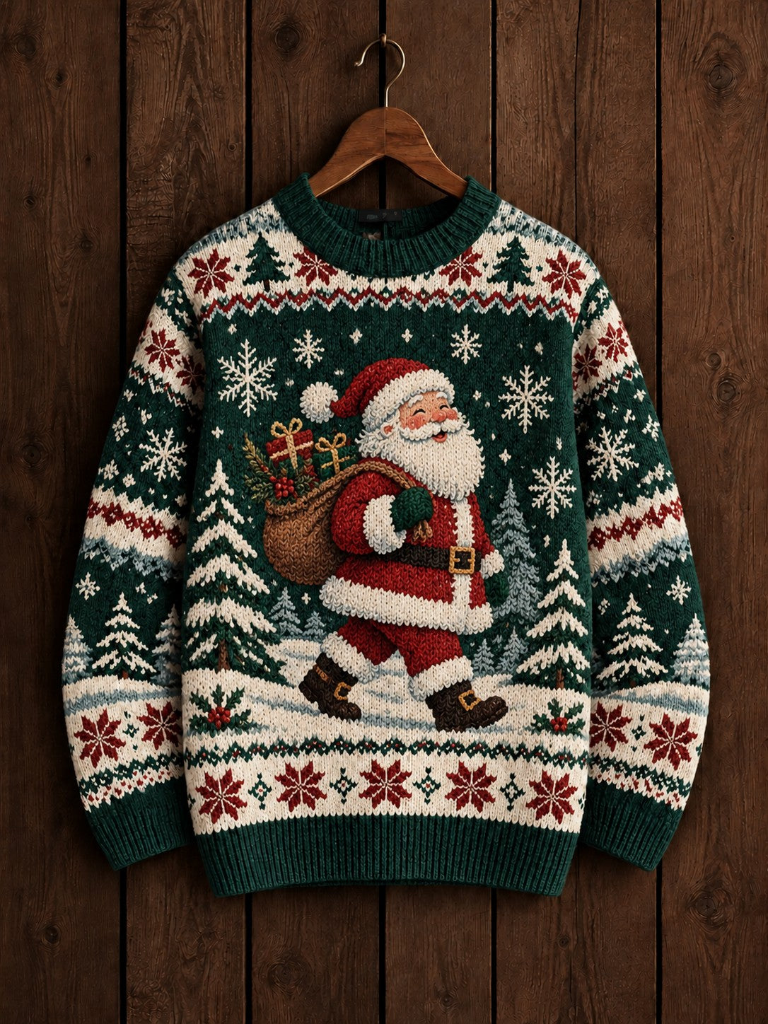 Kvinders julepullover med print
