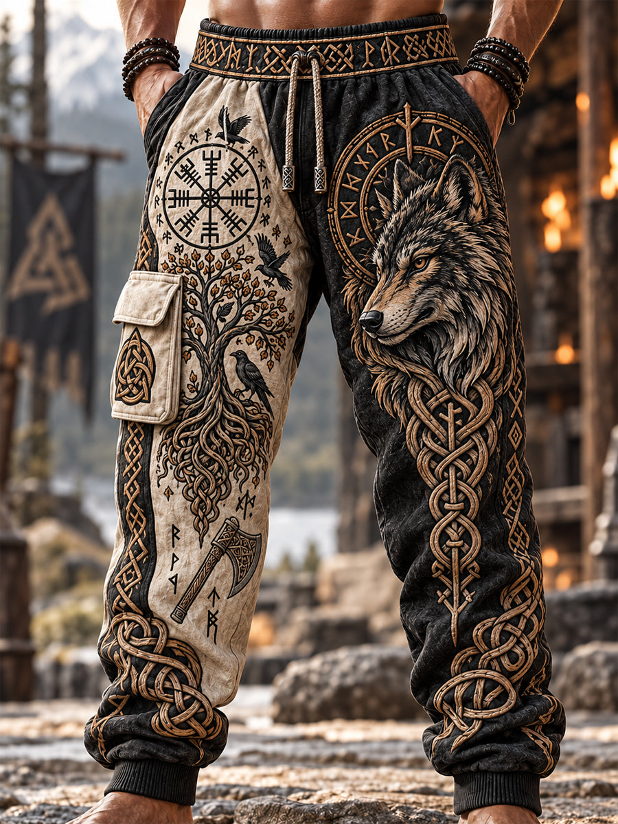 Mænds Viking kunst Casual sweatbukser Bukke