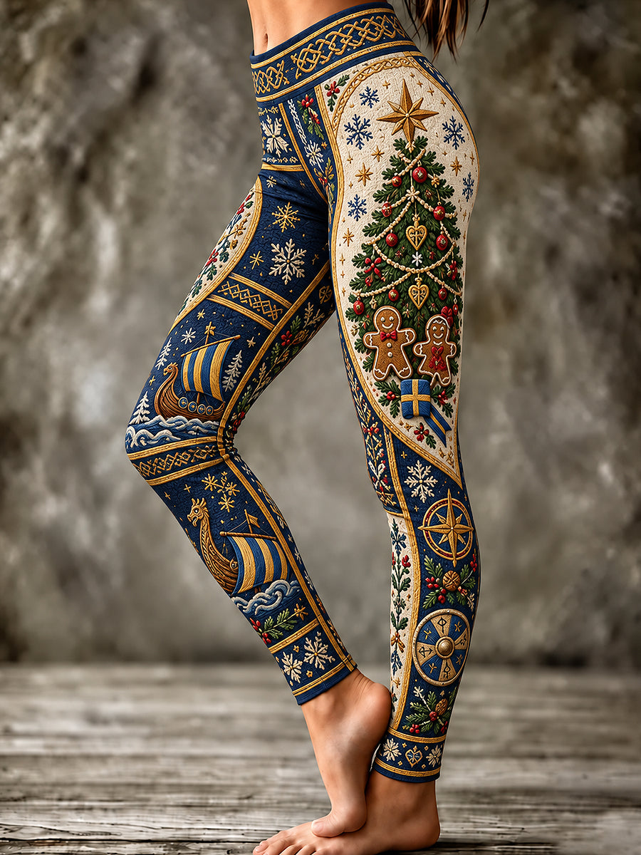 Kvinnors jultryckta Leggings