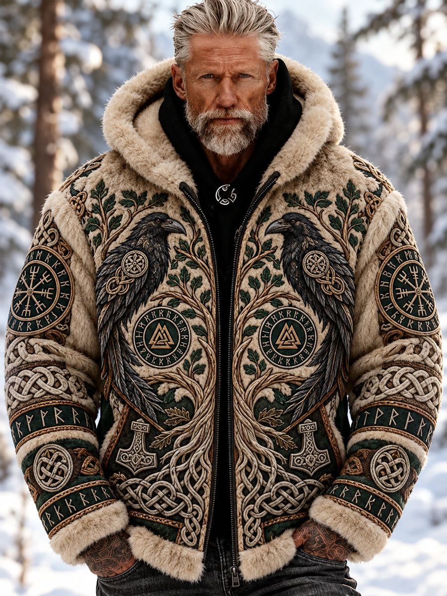 Herre Viking Art komposit fleecejakke