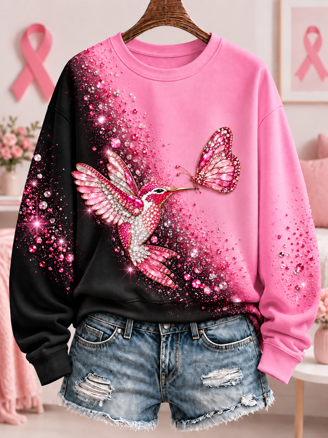 Kvinders Brystkræft Regelmæssig Sweatshirt