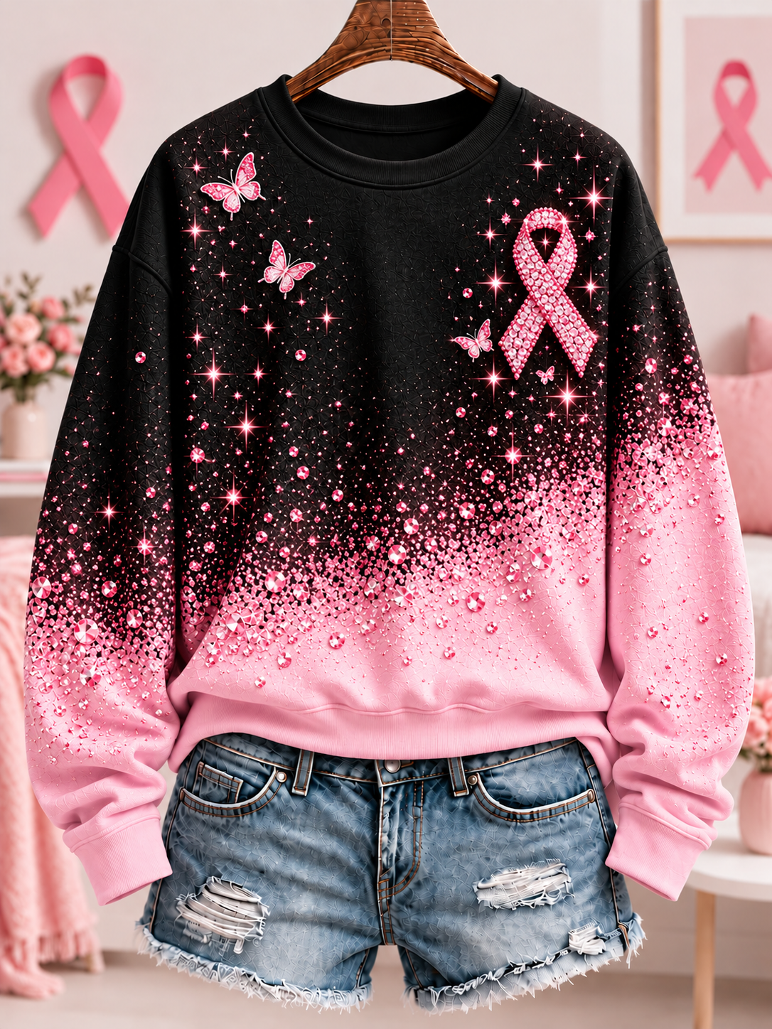 Kvinders brystkræft Regelmæssig Sweatshirt