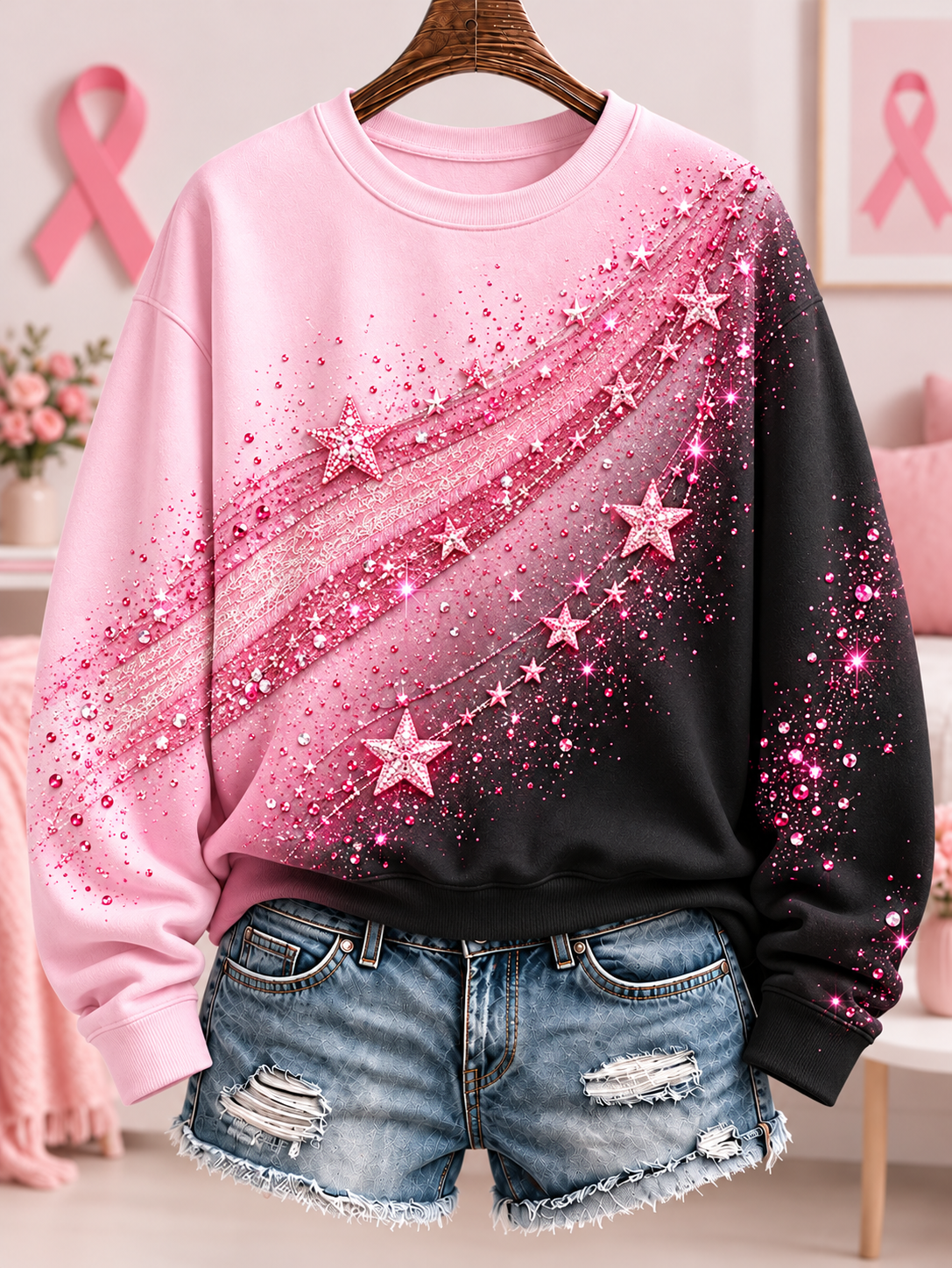 Kvinders Brystkræft Regelmæssig Sweatshirt