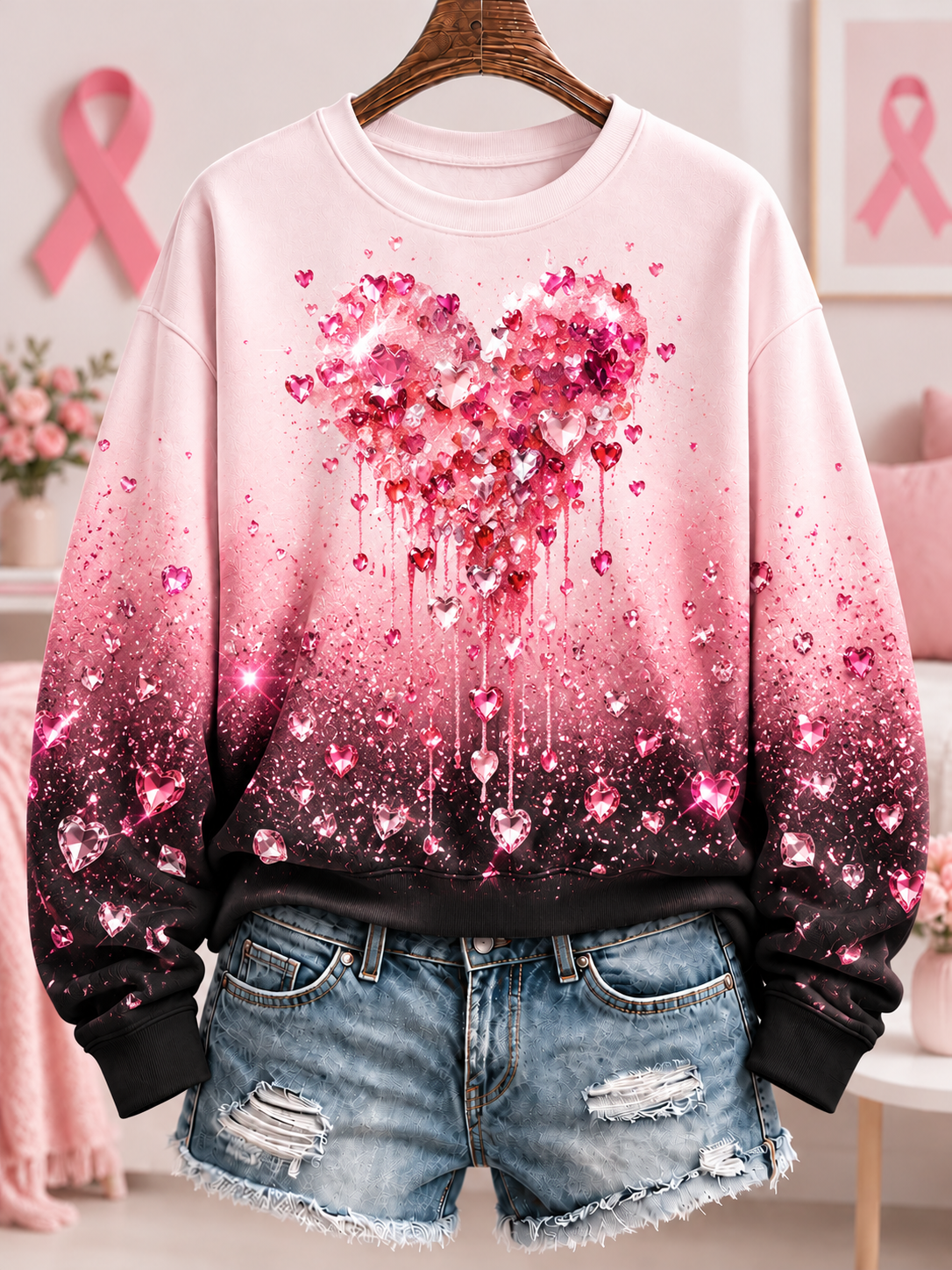 Kvinders Brystkræft Regelmæssig Sweatshirt
