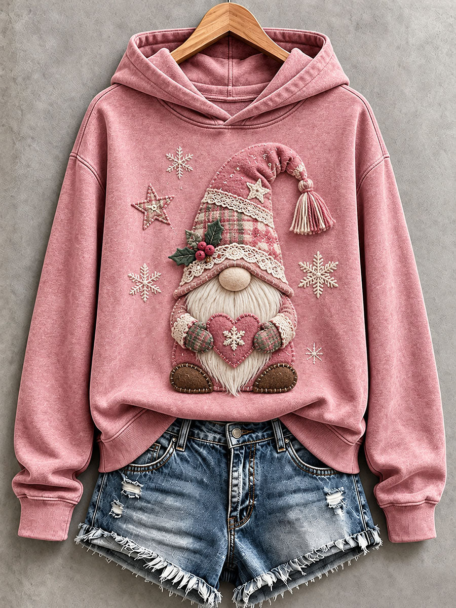 Kvinders Pink Christmas Gnome Hoodies