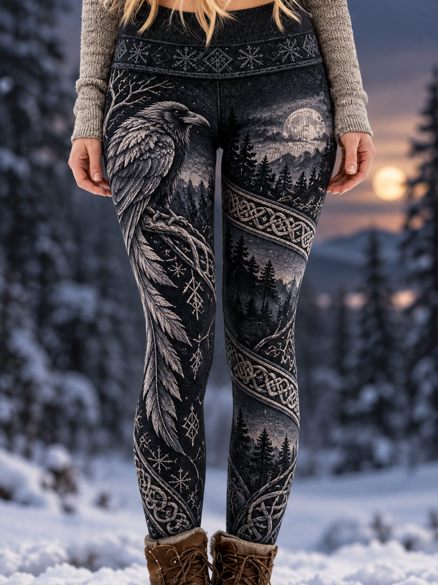 Kvinders Vintage Viking “Ret af Storm og Skygge” Leggings