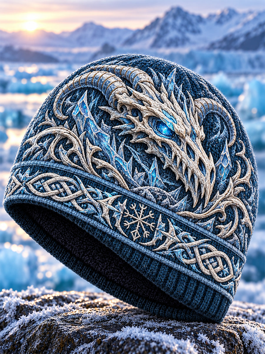 Unisex vikingisk nordisk varm kold strikket hue