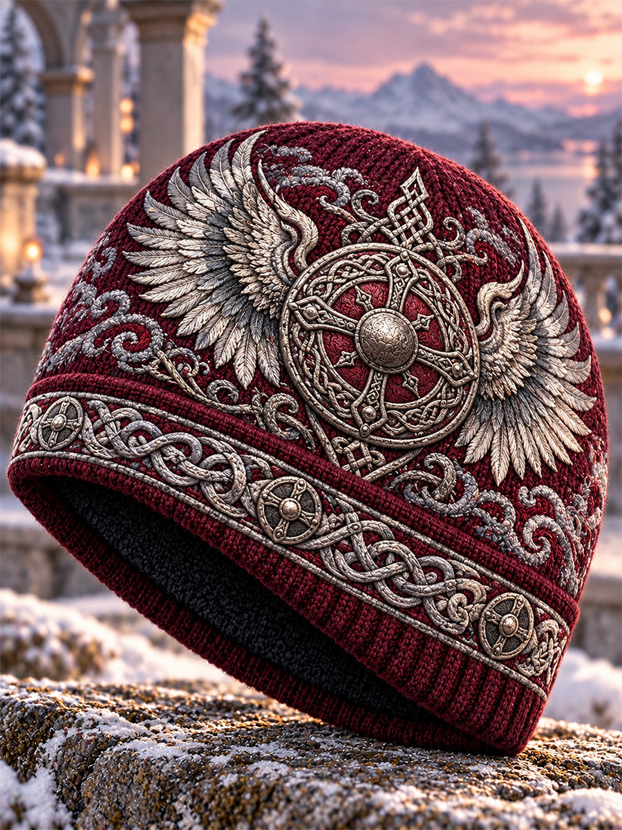 Unisex vikingisk nordisk varm kold strikket hue
