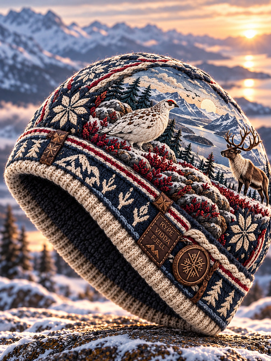 Unisex-hatt med Norges jaktsesong-motiv