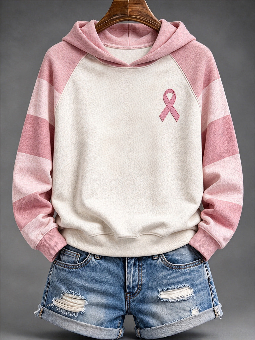 Kvinders Pink Stribet og Pink Charity Ribbon Mønster