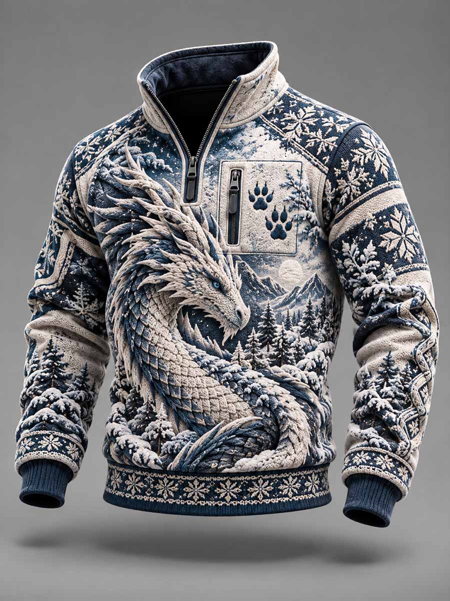 Mænds nordiske drage Print Sweatshirt
